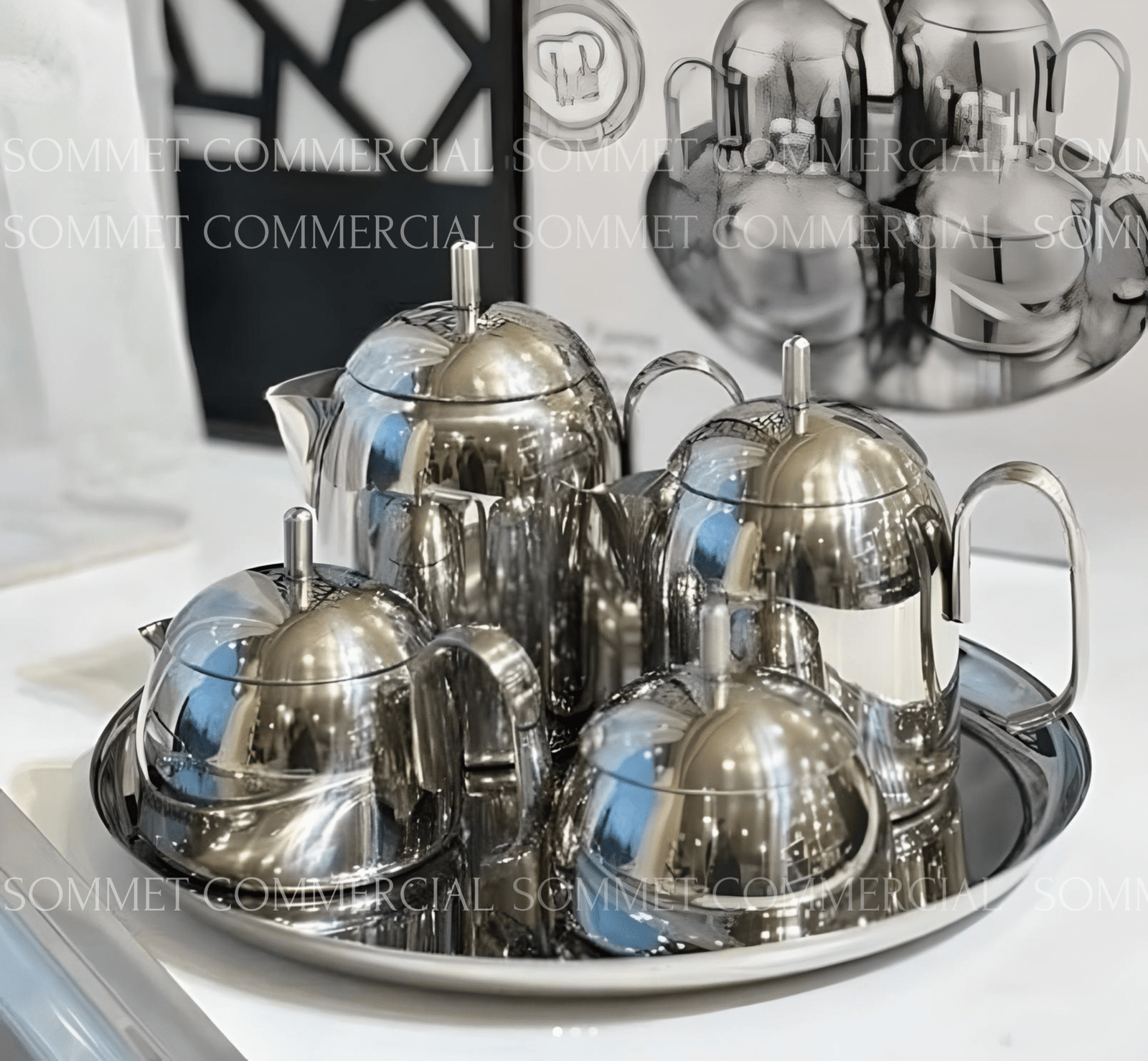 Set À Thé Korkmaz 9 Pièces Inox 18/10