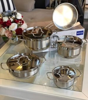 Batterie de Cuisine Korkmaz Alta – 9 Pièces Inox 18/10